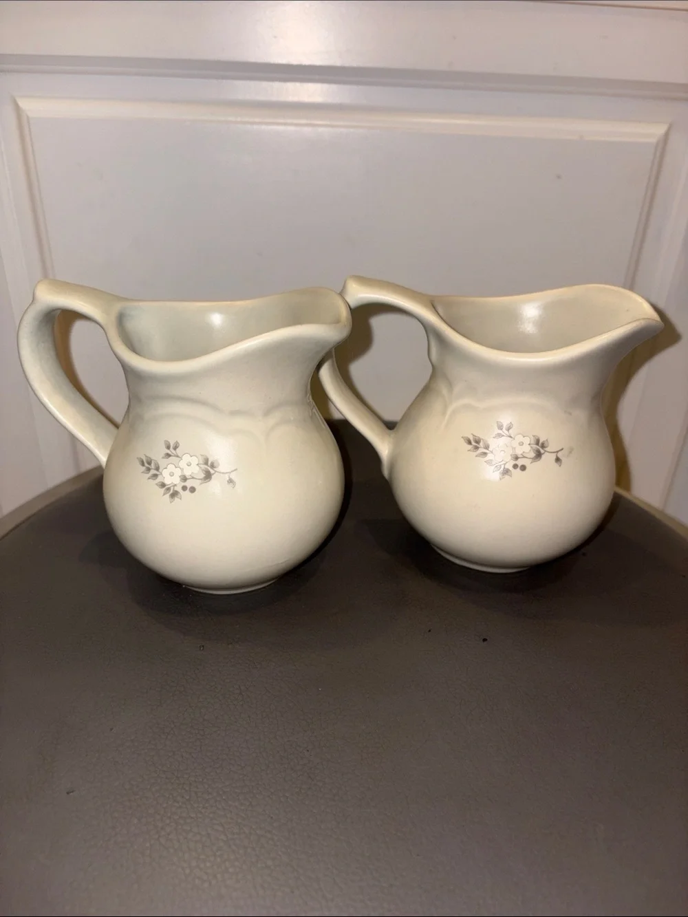 Vintage  Pfaltzgraff Heirloom Stoneware Creamer Pitchers - Set of 2